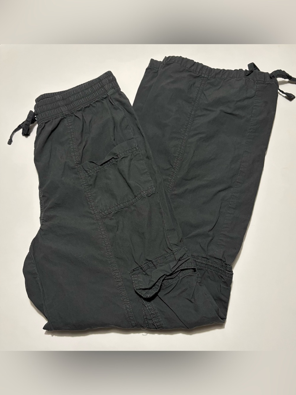 Aerie Charcoal Grey Gorpcore Cotton Utility Cargo Pants Outdoor Camping Hiking